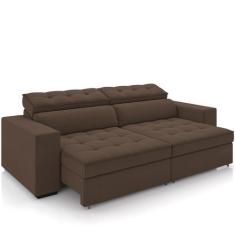 Sofá Retrátil Reclinável Para Sala de Estar Living 290cm Clara M03 Vel