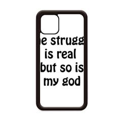 The Struggle is Real Christian Citações para iPhone 12 Pro Max Capa para Apple Mini Mobile Case