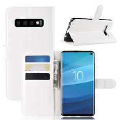 Capa para Samsung S10, carteira flip de couro PU premium com compartimento para cartão, suporte e fecho magnético [capa interior à prova de choque de TPU] Compatível com Samsung S10