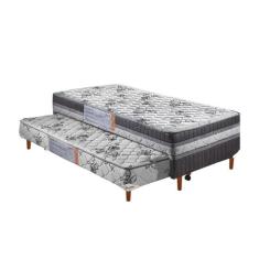 Cama Box Conjugada Solteiro D-28 Com Auxiliar 188X88x59 - Starflex