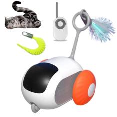 Brinquedo de Gato Pet Carrinho Controle Bateria Recarregavel USB Animal de Estimaçao Felino Lazer Diversao Entretenimento Interativo