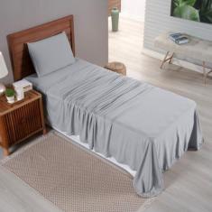 Jogo de Cama Liso Lençol 03 e 04 Pçs Malha 100% Algodão Fio Penteado 3