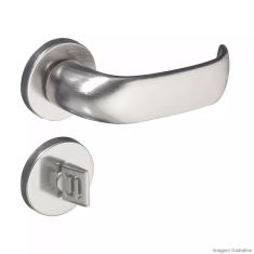 Fechadura Para Banheiro Aço Zamac Contemporânea 55 mm Pado Cromado