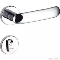 Fechadura Externa Aço Zamac Madrid Com Roseta Tambor Pado Cromado