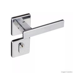 Fechadura Externa Aço Zamac Concept Com Roseta 408 Pado Cromado