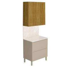 Cozinha Modulada Art 2 Peças 80cm Freijó Vanilla Riscatto  Kits Paraná