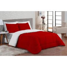 Kit Edredom Ternura + Lençol King 6 Peças - Vanessa Enxovais, Vermelho
