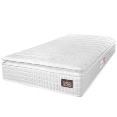 Colchão Solteiro Espuma D33 Pillow Top Van Gogh 88x188x24cm Branco Hellen - Suporta Até 120 Kg Branco