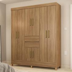 Guarda Roupa Casal 8 Portas 2 Gavetas Munique  D02 Amendola Touch - Mpozenato