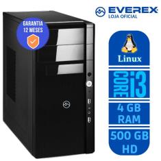 Computador Core i3-330M, 4GB, 500GB HD e Linux - Everex