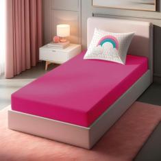 Jogo de lençol solteiro 2 peças Arco íris - Amora enxovais, pink