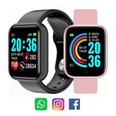 Kit com 2 Relógio Inteligente SmartWatch iOS  Android Bluetooth Troca 
