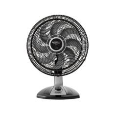 Ventilador de Mesa Mondial Super Turbo 8 Pás 40cm 140W Preto/Prata 127