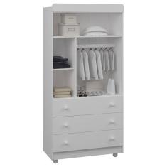 Guarda Roupa Infantil Katatau 2 Portas Branco Brilho - Reller