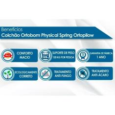 Colchão Solteiro Molas Nanolastic Physical Spring Ortopillow (78x188x23) - Ortobom