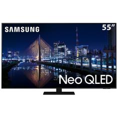 Smart TV 55" Neo QLED 4K Samsung 55QN85A, Mini Led, Painel 120hz, Processador IA, Som em Movimento, Tela sem limites, Design slim