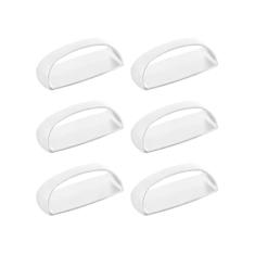 CcHhyyt Pacote com 6 puxadores de armário instantâneos, puxador de gaveta, puxador de gaveta com adesivo para porta deslizante para janelas de vidro, guarda-roupas, botão de descascar e colar, sem