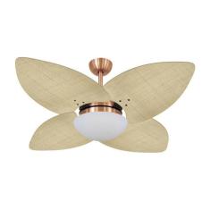 Ventilador de Teto Kovalski Cobre 4 Pés Palmae Natural 220V - Mais de 