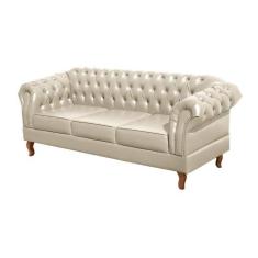 Sofá Chesterfield Dom Pedro 3 Lugares Decoração Retrô Vintage - Bella 