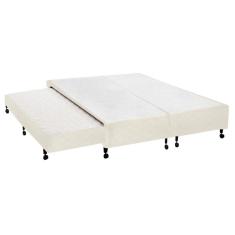 Cama Box Base c/ Auxiliar King Poli Tecido Clean (193x203x27 (2 uni 96X203)) - Castor