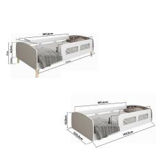 Cama Infantil Montessoriana Solteiro com Proteção Lateral Jardim Movelbras