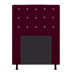 Cabeceira Estofada Dama 90cm Solteiro Strass Corano Bordô