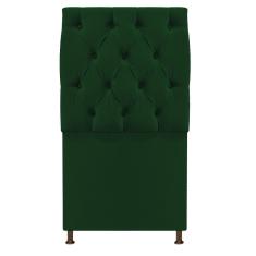 Cabeceira Sofia 90cm Solteiro Suede Verde