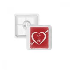 Kit de atualização para jogos com teclado mecânico PBT para dia dos namorados, vermelho, branco
