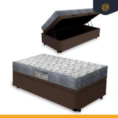 Cama Box Baú Solteiro + Colchão D33 Ortobom Iso 100 88cm
