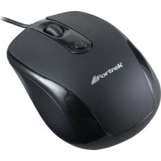 Mouse Fortrek OM103BK Com Fio USB 2400 Dpi Preto