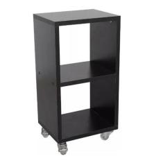 Mesa de Cabeceira Preta  com Rodizios 20x60x30 - JWS360º