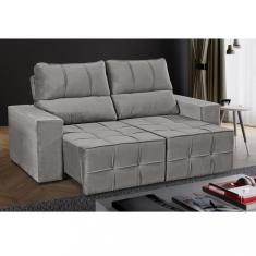 Sofá 3 Lugares Retrátil Reclinável 200cm Veludo Miami Wood estofados