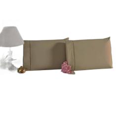 Jogo Lençol Queen 400 Fios 100% Poliéster Ponto Palito Caqui