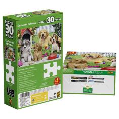 Quebra-cabeças 30 peças cachorros fofinhos