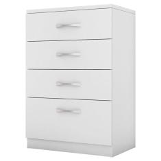 Cômoda Astral 4 Gavetas Branco Brilho - Demóbile