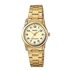 Relógio Casio Feminino Analógico Dourado LTP-V001G-9BUDF