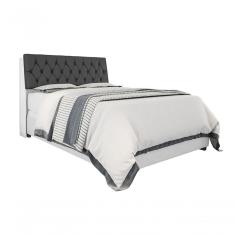 Cabeceira Box Casal 1,38 Isis Branco Com Capitonê Preto - Framar Móveis