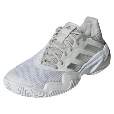 adidas Tênis feminino Barricade 13, Branco/Preto/Cinza, 38