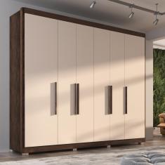 Guarda Roupa Casal Valencia 6 Portas 6 Gav  Com Pés