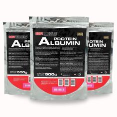 Kit 3x Albumina Albumin Protein 500g - Bodybuilders-Unissex