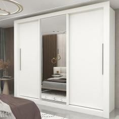 Guarda-roupa Casal 3 Portas 1 Porta Espelhada Milão 100% MDF Yescasa