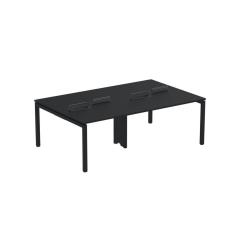 Mesa de Plataforma Dupla para 4 Pessoas Corporativa 110X140/4P Preto