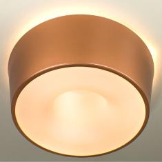 Plafon Sobrepor Redondo 30cm Cobre em Alum nio e Acr lico par