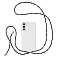 UEEBAI Capa de telefone com cordão transversal para Samsung Galaxy A15 4G/5G, capa de telefone de silicone com alça de colar ajustável cinto macio cordão de pescoço cordão capa protetora à prova de