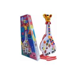 Guitarra Infantil Girafa Colorida  Com Som E Luz Musical - Barcelona