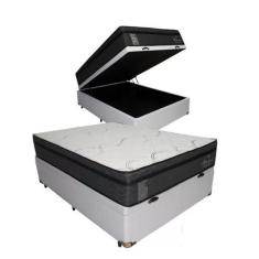 Cama Box Baú Casal Blindada + Colchão De Molas Ensacadas - Probel - Ma