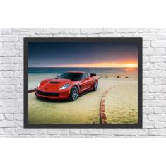 Quadro Decorativo Carros Corvette Salas Quartos Decorações Com Moldura
