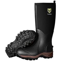 TIDEWE Botas de neoprene de borracha masculinas e femininas, bota de neoprene resistente à prova d'água de 6 mm, bota de caça bota de caça Arctic Outdoor Boot (preta, marrom e Next Camo G2)