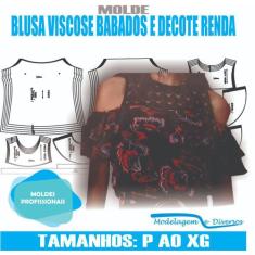 Molde blusa viscose, modelagem&diversos, p-xg, correios