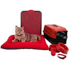 Kit Pet Pequeno Cama Futon Sanitário Transporte Acessórios - Supri Pet